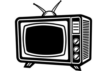 television vector silhouette illustration
