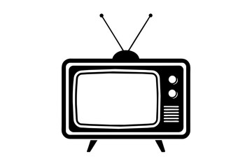 television vector silhouette illustration