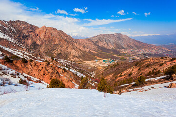 Chimgan ski resort town, Uzbekistan