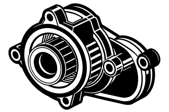  turbo actuator vector silhouette illustration