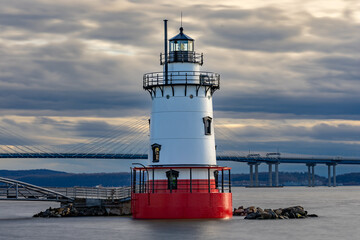 Tarrytown Light, AKA Kingsland Point Light and Sleepy Hollow Light, Village of Sleepy Hollow, NY,...