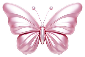 PNG Butterfly pink white background accessories.