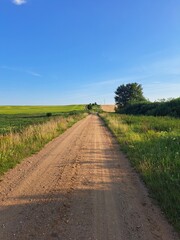 Fototapeta premium photo of a dirt road in the countryside