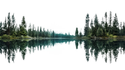 Fototapeta premium PNG Lake tree landscape outdoors. 