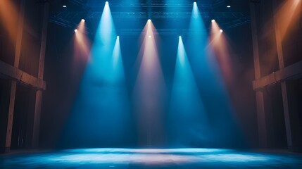 Modern dance stage light background with spotlight illuminated for modern dance production stage....