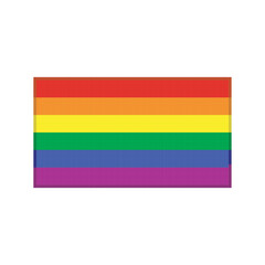 Colorful flag, pixel art object