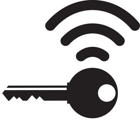 illustration of a vehicle smart key remote icon