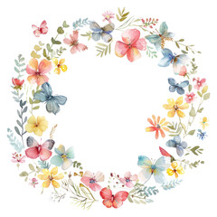 PNG Pattern flower circle wreath