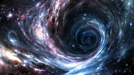 Obraz premium Spiraling galaxy with an array of colors