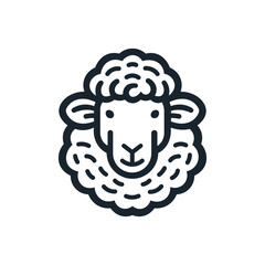 Sheep icon, animal head. lamb symbol. Vector illustration