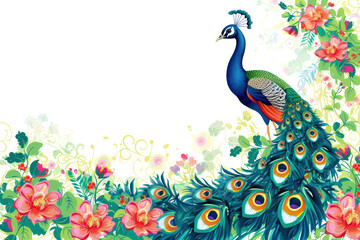 Fototapeta premium PNG Peacock pattern animal bird.