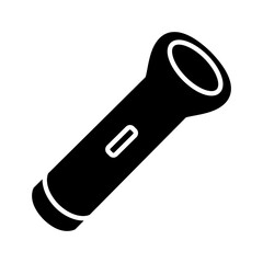 Flashlight black glyph solid icon