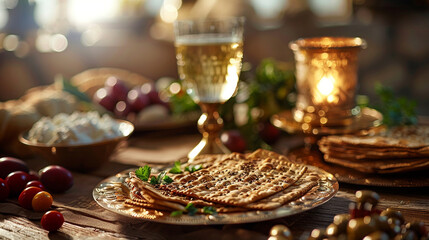 christmas table setting with champagne