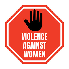 Stop violence against women symbol icon	