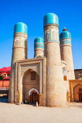 Chor Minor Madrasah in Bukhara, Uzbekistan - obrazy, fototapety, plakaty