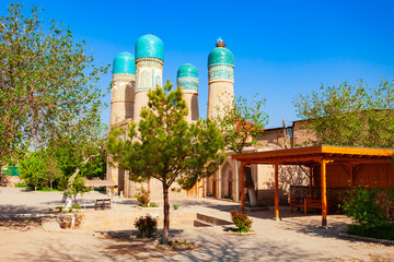 Chor Minor Madrasah in Bukhara, Uzbekistan - obrazy, fototapety, plakaty