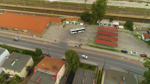 Bus Station Wejherowo Dworzec Autobusowy Pks Aerial View Poland