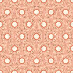 Pastel Orange Radial Burst Seamless Vector Repeat Pattern