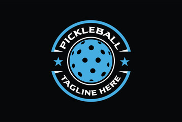 pickleball logo vector graphic for any business especially for sport team, club, community.