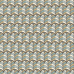 White and Blue Winter Geometric Branching Curves Seamless Vector Repeat Pattern