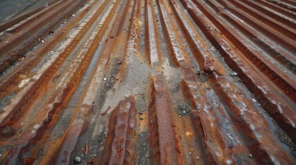 Place fresh corrugated iron sheets on top of the pavement