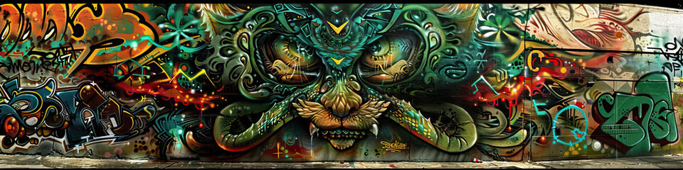 Fototapeta premium Urban Jungle: Street Art, Graffiti, and Murals 