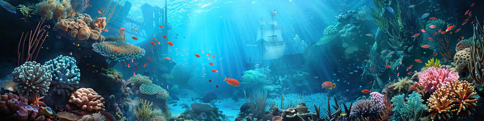 Underwater Wonders: Coral Reefs, Marine Life, and Shipwrecks 