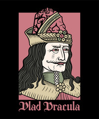 Vlad Dracula Vintage Illustration Design
