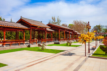 Fototapeta na wymiar Chinese Garden in Samarkand city, Uzbekistan