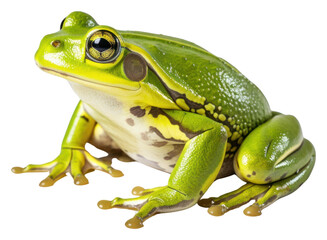 Obraz premium PNG Beautiful green frog amphibian wildlife reptile. 