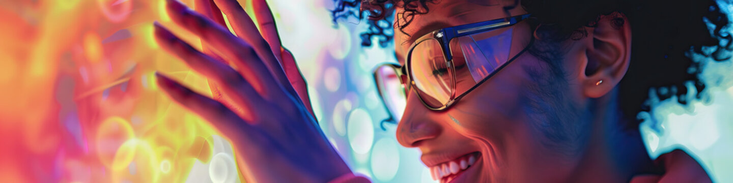 A person with Down syndrome joyfully dancing in a flash mob