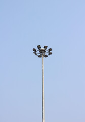 Light bulb pole in the sky