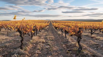 Obraz premium Spanish Vineyard in Castilla La Mancha