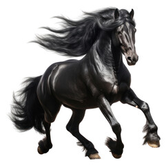 Obraz na płótnie Canvas PNG Galloping black horse stallion mammal animal.