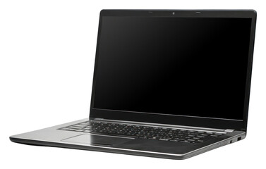 PNG  Laptop computer black white background. AI generated Image by rawpixel.
