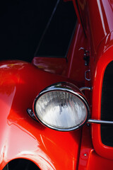 red car headlight