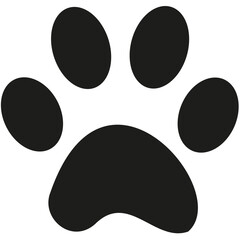 Paw icon. Dog, cat paw icon. Zoo, vet logo element. Paw print vector symbol.