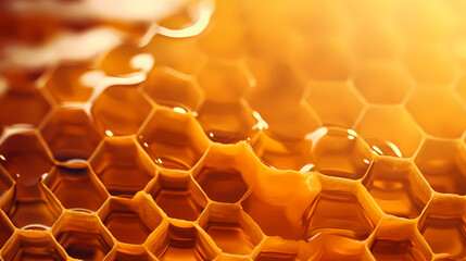 golden honeycomb - obrazy, fototapety, plakaty