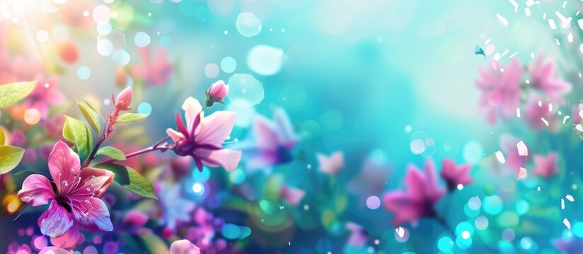 Spring background in an abstract style