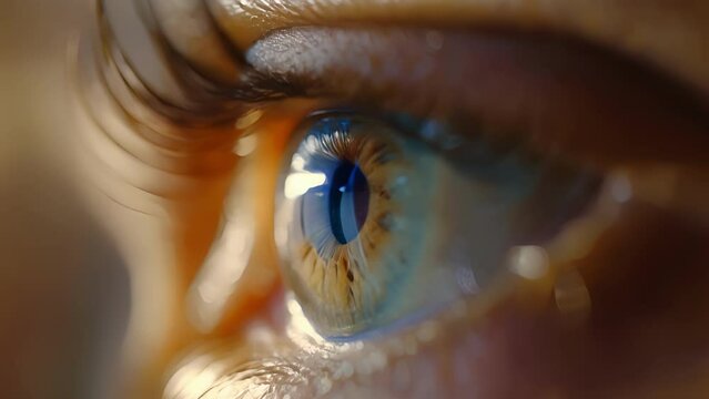 The rapid blink of an eye revealing the constant activity of thoughts within the mind. .