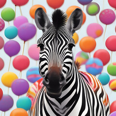 Fototapeta na wymiar zebras in the zoo, whimsical, ai