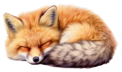 PNG  Sleepy fox wildlife animal mammal. 