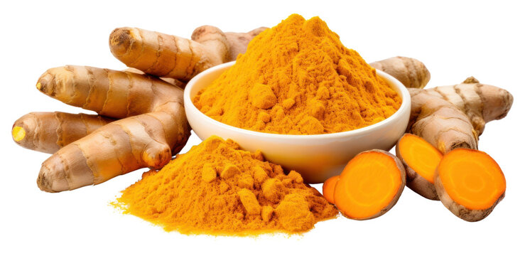PNG  Turmeric spice plant food. 