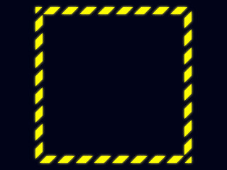 光るトラテープ正方形フレーム：黄色