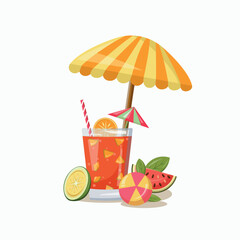 illustration of a cocktail  summer, fun, beach, vacation, hot, cocktail, holiday, 
festival, event, tropical, season, sun, tourism, sea, heat, hot, palm
