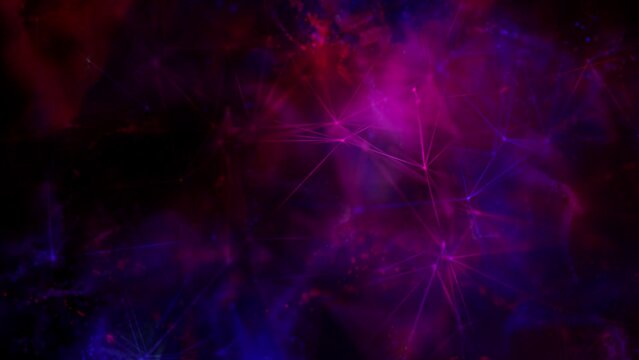 colorful plexus particles abstract background