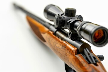 Obraz premium Isolated white background with air rifle and clipping path
