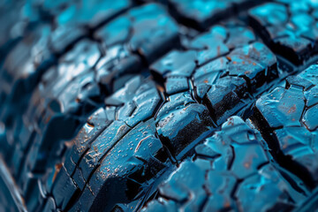 Winter tire maintenance is portrayed in a style that includes close-up shots, light navy and...