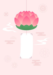 Vector illustration of Buddha's Birthday.