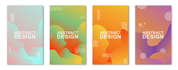 Colorful cover design template. Abstract modern liquid wavy shapes composition for banner, poster, card, flyer and wallpaper. Vector